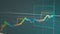 Candlestick Chart of Movement of Cryptocurrency on Screen of a Monitor PC. 4K