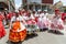 Candomble fans participate in the procession in honor of Santa Barbara