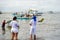 Candomble fans are seen paying homage to Yemanja on Rio Vermelho beach