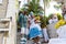 Candomble members in traditional clothes for the religious festival in Bom Jesus dos Pobres, Saubara