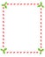 Candy cane border with holly