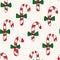 Candy Cane Half-Drop with green bow ties