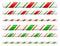 Candy cane line border divider for christmas design on