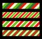 Candy cane line border divider for christmas design. diagonal green red stripes Seamless pattern