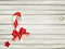 Candy cane on wooden board. EPS 10