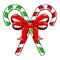 Candy Canes with Bow