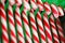 Candy canes in green pack