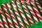 Candy canes in green pack