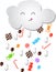 Candy cloud and sweets rain
