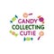 Candy Collecting Cutie quote. Halloween quote design