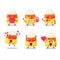 Candy corn cartoon character with love cute emoticon