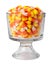 Candy Corn in a Dessert Glass