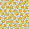 Candy corn seamless pattern for halloween background or wallpaper