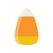 Candy corn, sweets candy Halloween related icon in flat design