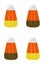 Candy Corn Vertical Vector Illustration on White Background 1