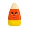 Candy corns angry Emoji. Sweet emotion evil. Sweets for Halloween