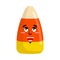 Candy corns happy Emoji. Sweet emotion merry. Sweets for Halloween