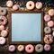 Candy Dream Unveiled Colorful Confection Doughnut Illustrations and Aesthetic Frames for CopySpace