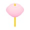 Candy floss pink isometric 3d icon