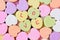 Candy Hearts Macro With LOVE Spelled Out