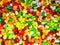 Candy, `Jelly Beans` in bulk container, rainbow of colors