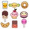 Candy kawaii food characters