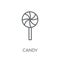 Candy linear icon. Modern outline Candy logo concept on white ba