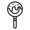 Candy lollypop icon, outline style