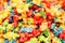 Candy A lot of sweets. Colorful texture using a background. Background rendering. Bright multiple jelly candies in