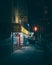 Candy Love signs at night, Brooklyn, New York