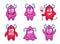 Candy Monsters Emoticons Set