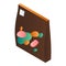 Candy pack icon, isometric style