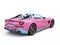 Candy pink and baby blue crazy sports car