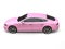 Candy pink modern business car - high angle side view