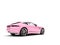 Candy pink modern concept sports car - tail side view