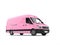 Candy pink modern delivery van