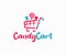 Candy shop logo design. Confectionery store vector design