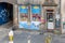 Candy store with colorful shop window downtown in medieval Edinburgh