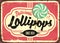 Candy store retro sign design