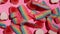 Candy sweets colorful collection on pink background