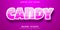 Candy text, cartoon style editable text effect