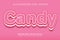 Candy text effect design vector