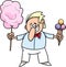 Candy vendor cartoon illustration