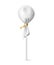 Candy wrapper. Realistic lollipop on stick, white empty paper and golden ribbon, plastic packaging, sugar food delicious