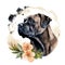 Cane Corso dog Watercolor Generative Ai