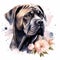 Cane Corso dog Watercolor Generative Ai