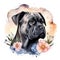 Cane Corso dog Watercolor Generative Ai