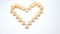 Cane sugar heart symbol hand spoon  white background hd footage