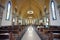CANELA, BRAZIL - NOVEMBER 27, 2023: Interior of the church Our Lady of Lourdes in Canela Rio Grande do Sul, Brazil