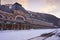 Canfranc train station in Huesca on Pyrenees Spain